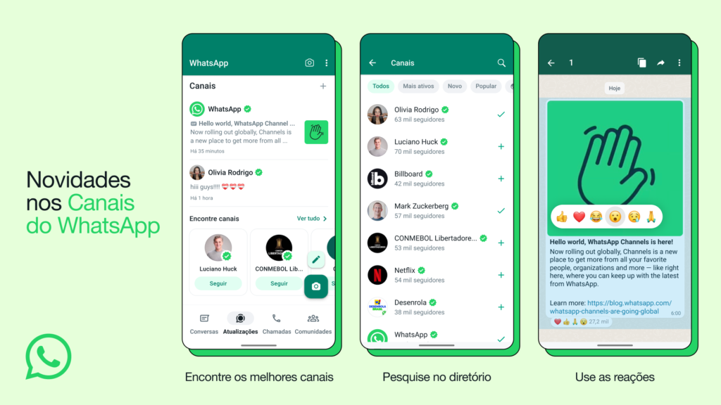 Pequeno tutorial de como usar a nova função dos "Canais" no whatsapp